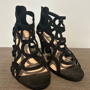Kelly & Katie Strappy Heels w/ Zipper in Back
